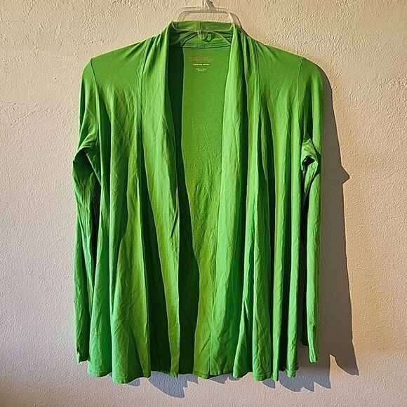 Lilly Pulitzer Sweaters - Lilly Pulitzer Womens 100% Pima Cotton Open Front Cardigan Lime Green Tropical M